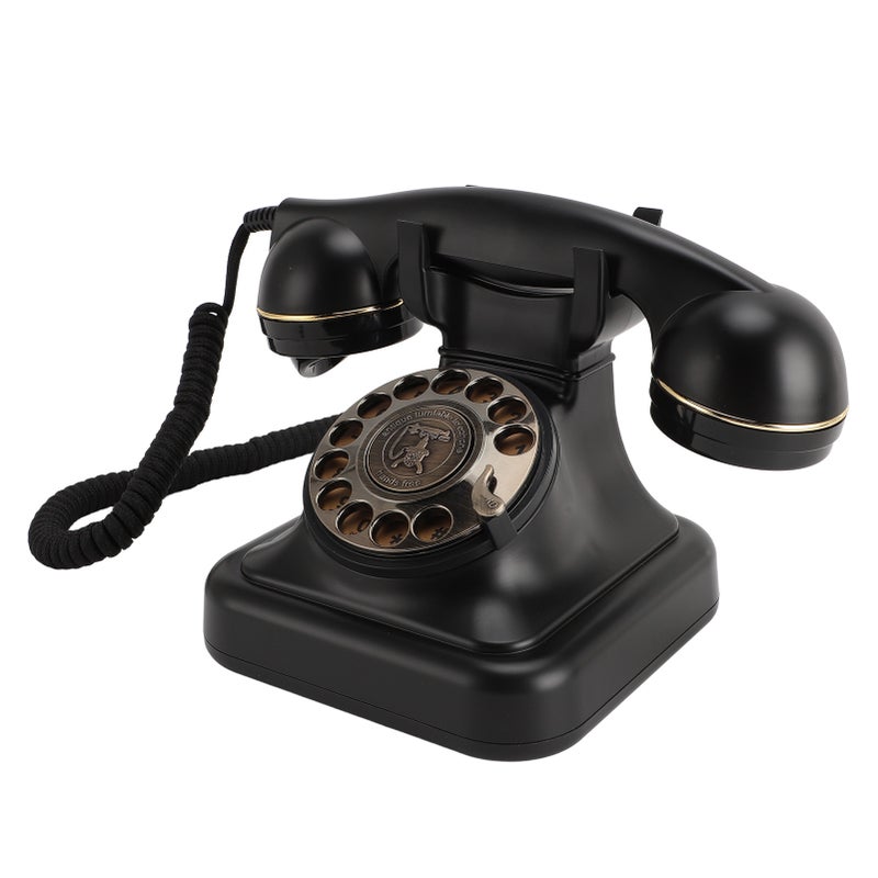 Retro Landline Phone Old Fashioned Classic Rotary Dial Redial Function Mechanical Ringtone Corded Landline Telephone - Image 3