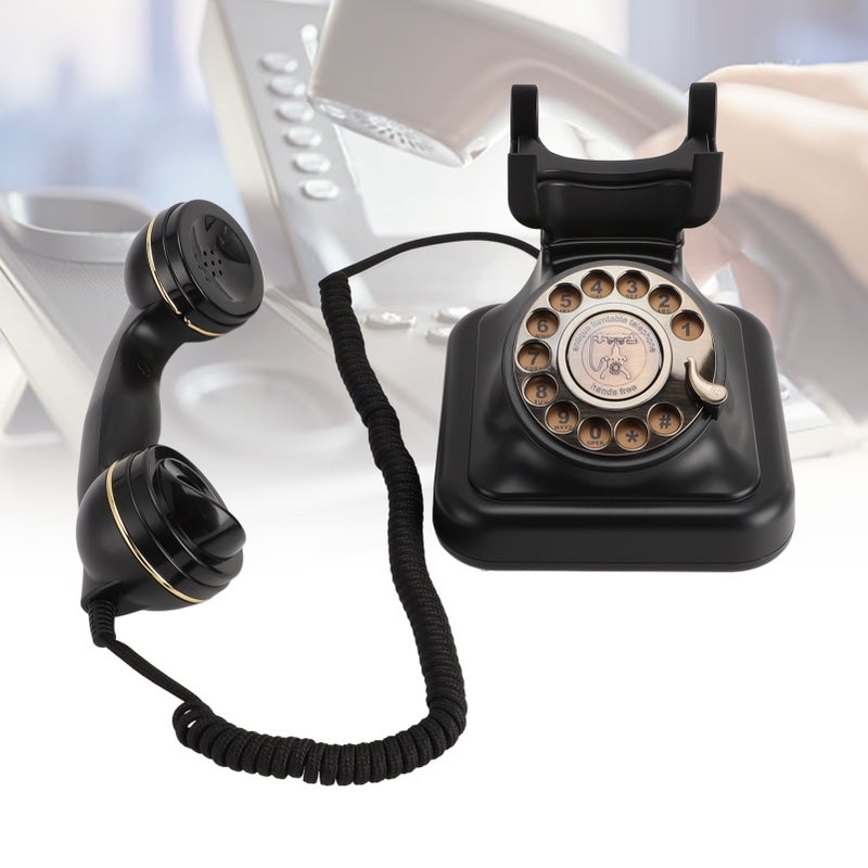 Retro Landline Phone Old Fashioned Classic Rotary Dial Redial Function Mechanical Ringtone Corded Landline Telephone - Image 5