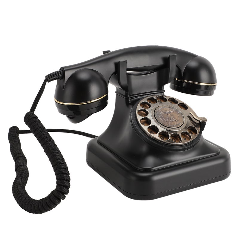 Retro Landline Phone Old Fashioned Classic Rotary Dial Redial Function Mechanical Ringtone Corded Landline Telephone - Image 4