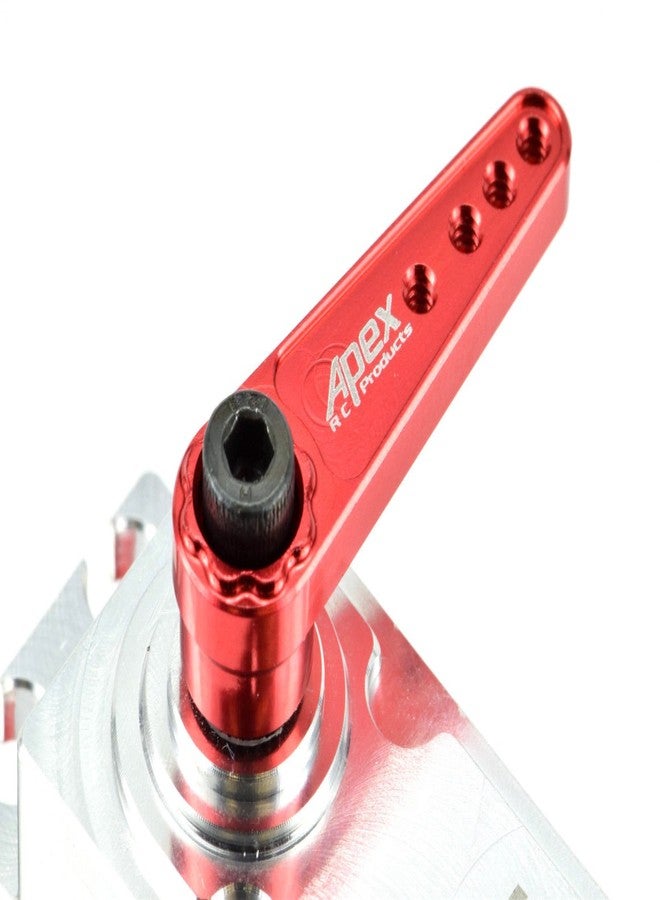 Apex RC Products Red 25T for Futaba/Savox Aluminum Servo Horn - 3 Pack #8028 - Image 4