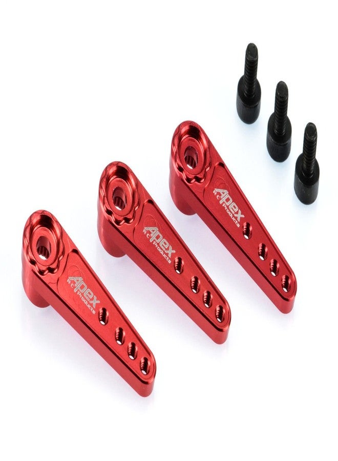 Apex RC Products Red 25T for Futaba/Savox Aluminum Servo Horn - 3 Pack #8028 - Image 1