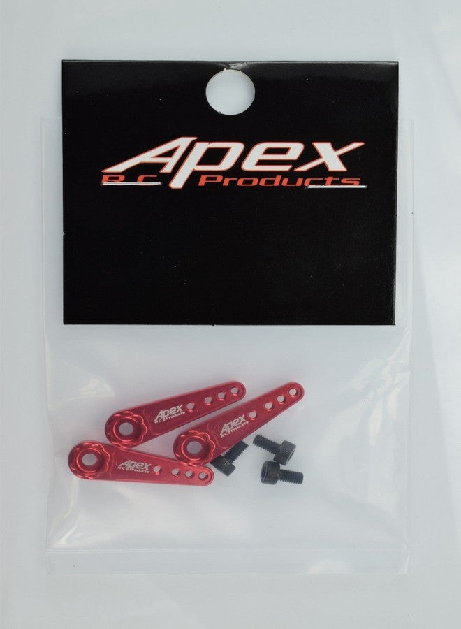 Apex RC Products Red 25T for Futaba/Savox Aluminum Servo Horn - 3 Pack #8028 - Image 5