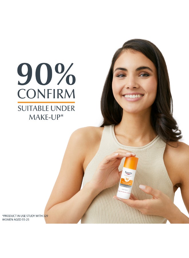 Pack Of 2 Face Sunscreen Photoaging Control Anti-Age Sun Fluid Suitable As Make-Up Base Orange 50ml - Image 2