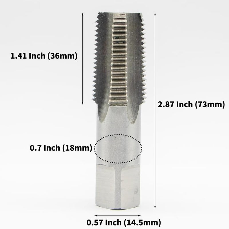 LingGan 1/2-14 NPT Tap Pipe Thread - HSS, Achieve Professional-Quality Threads with Sharp, Durable, High-Speed Steel Taps. Perfect for Precision Threading in Plumbing, DIY Projects, and Industrial Use - Image 4