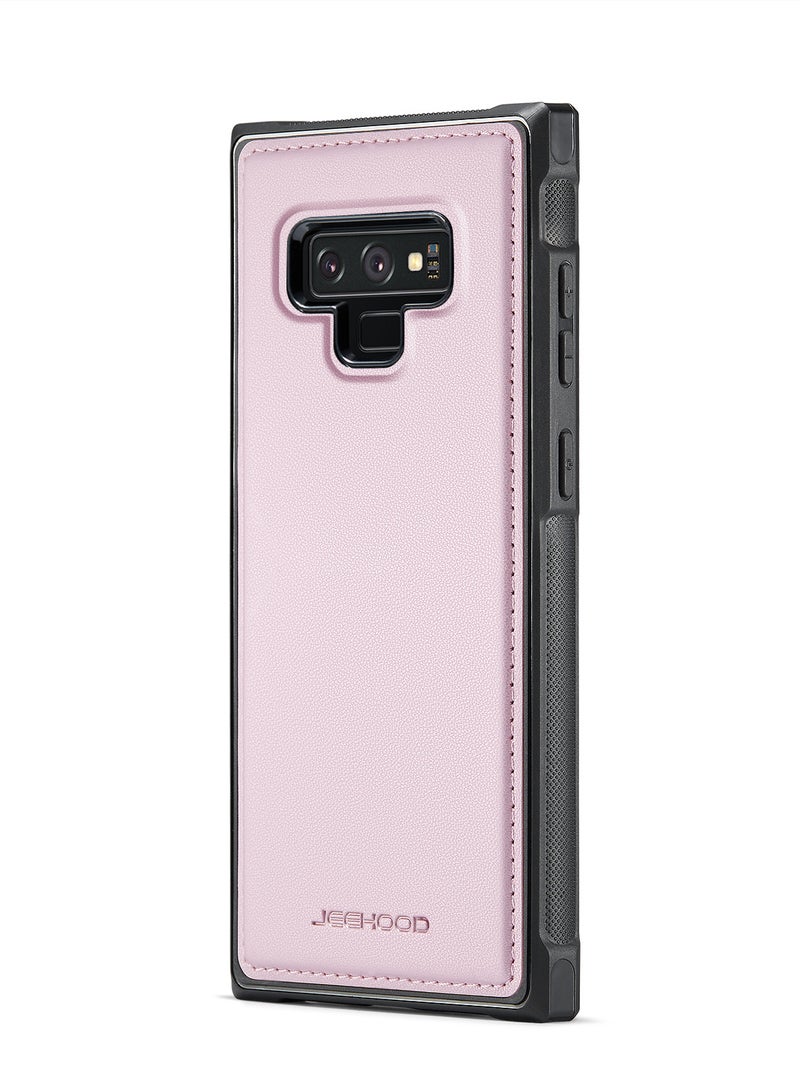 JEEHOOD CaseMe Phone Case Compatible with Samsung Galaxy Note 9 Luxury PU Leather Back Cover Cover Compatible with Samsung Galaxy Note 9 - Pink - Image 1