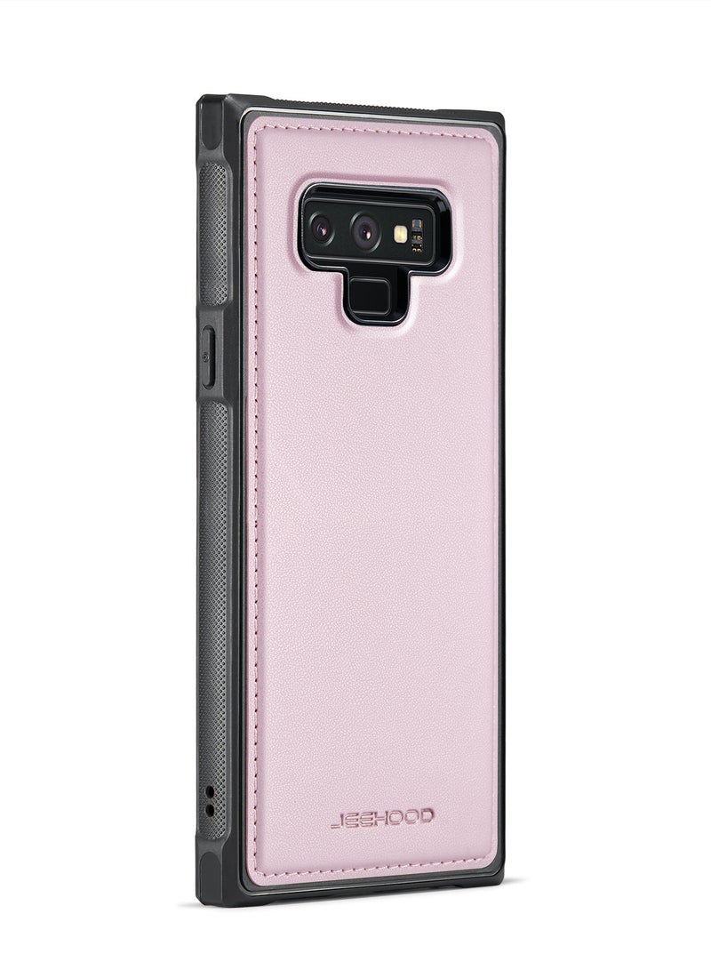 JEEHOOD CaseMe Phone Case Compatible with Samsung Galaxy Note 9 Luxury PU Leather Back Cover Cover Compatible with Samsung Galaxy Note 9 - Pink - Image 2