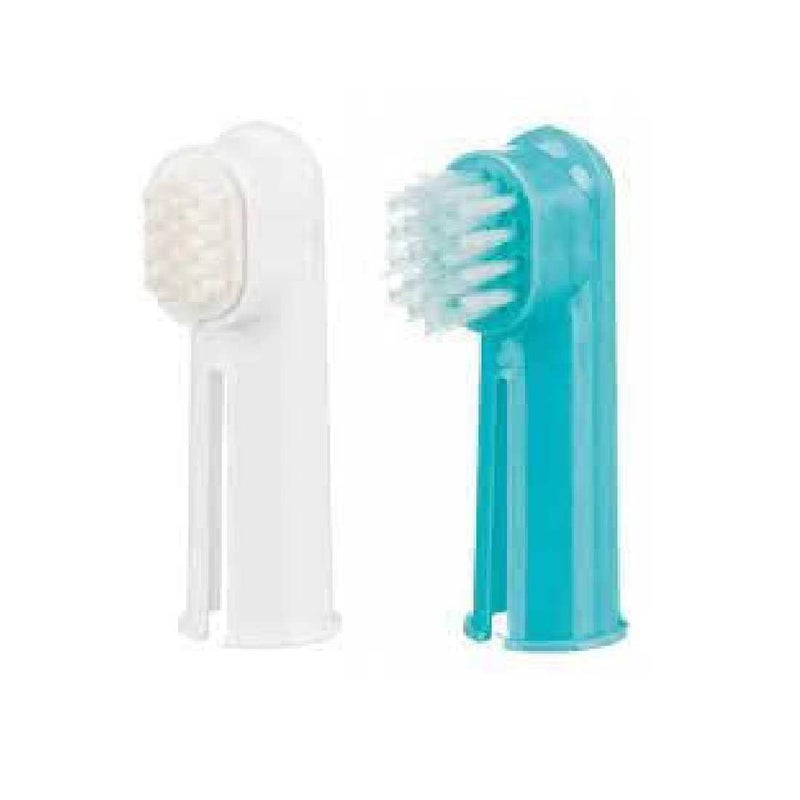 Trixie : - Tooth Brush Set | Finger Brush for Dogs and Cats | Made with Soft Bristles to Gently Clean Teeth, Prevent Gum Disease and Tooth Decay | Helps in Providing Dental Care – Pack of 2 (6cm) - Image 1