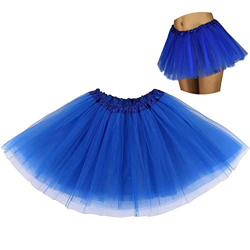 KICOFIT Tutu Skirts Women Halloween Costume Party Dress Up Running Skirt 4 Layers 5 Layers Navy - Image 1