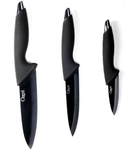 Ozeri Elite Chef 3-Piece Black Ceramic Knife Set - Image 3