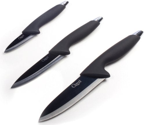Ozeri Elite Chef 3-Piece Black Ceramic Knife Set - Image 2