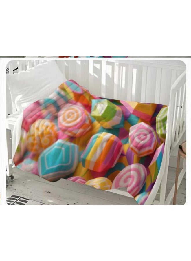 general Baby and children's cartoon flannel thin blanket (warm and comfortable, suitable for sleep, game use) 70cm*100cm - Image 2