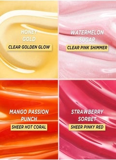Gisou GISOU Honey Infused Lip Oil Strawberry Sorbet - Sheer Pinky Red, Hydrating & Nourishing Lip Treatment (0.27 oz / 8 ml)  - Image 3