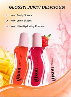 Gisou GISOU Honey Infused Lip Oil Strawberry Sorbet - Sheer Pinky Red, Hydrating & Nourishing Lip Treatment (0.27 oz / 8 ml)  - Image 4