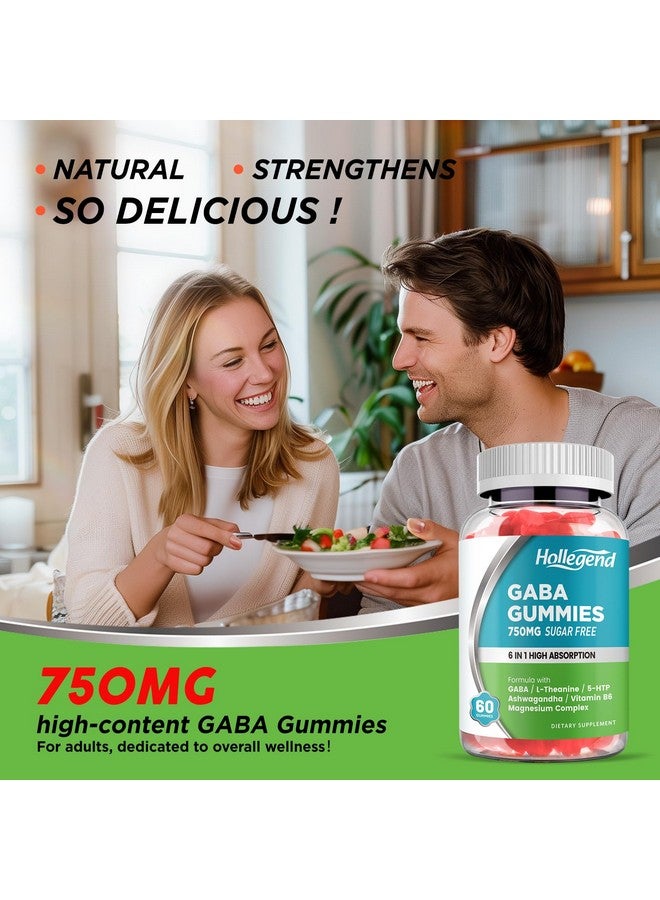 Hollegend هوليجند جابا جومي، جومي خالية من السكر لتخفيف التوتر للبالغين، مكمل جابا إل-ثيانين عالي الفعالية مع المغنيسيوم، أشواغاندا، 5-HTP وفيتامين B6 لصحة النوم والدماغ، نباتي، 60 - Image 5