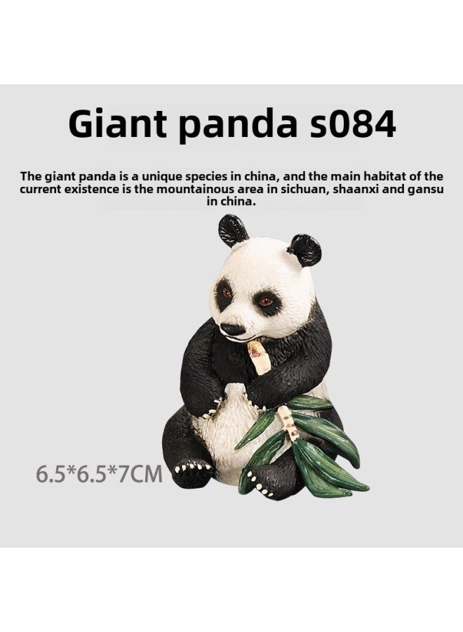 Simulation Of Wild Animal Panda Model Toy Solid Plastic National Treasure Giant Panda Wen Chuang Doll Cub Family Outfit-Color:Giant Panda S083