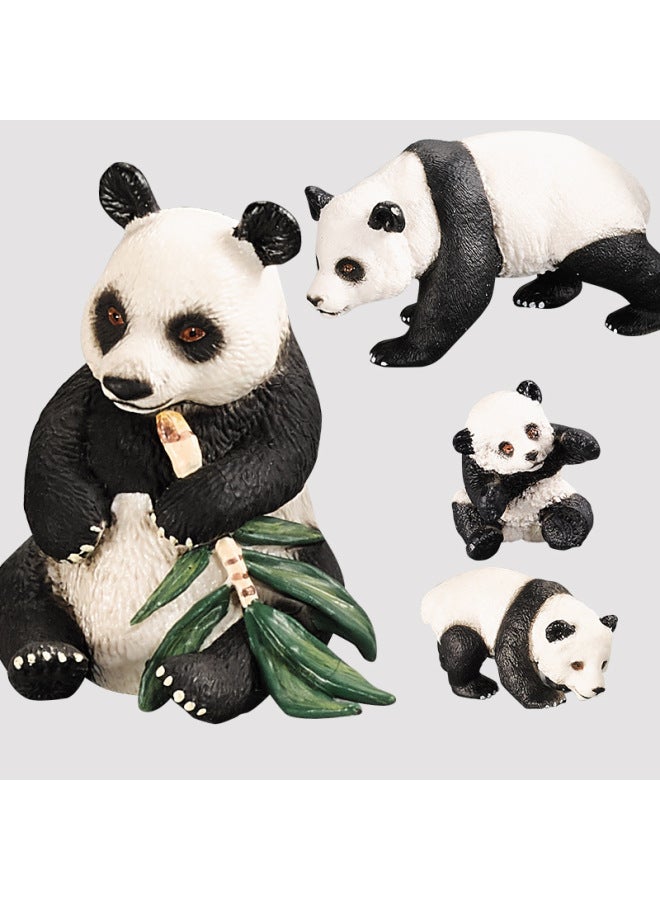 Simulation Of Wild Animal Panda Model Toy Solid Plastic National Treasure Giant Panda Wen Chuang Doll Cub Family Outfit-Color:Giant Panda S083