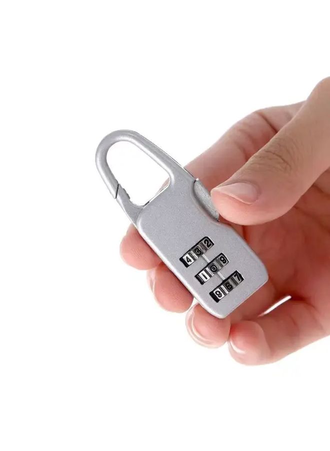 Silvery 2pcs Anti Theft Combination Padlock For Backpacks Drawers Boxes - Image 4