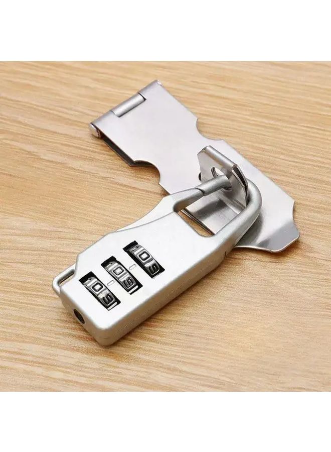 Silvery 2pcs Anti Theft Combination Padlock For Backpacks Drawers Boxes - Image 1