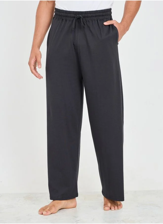 ستايلي Pocket Detail Wide Leg Pyjama with Drawstring Waistband