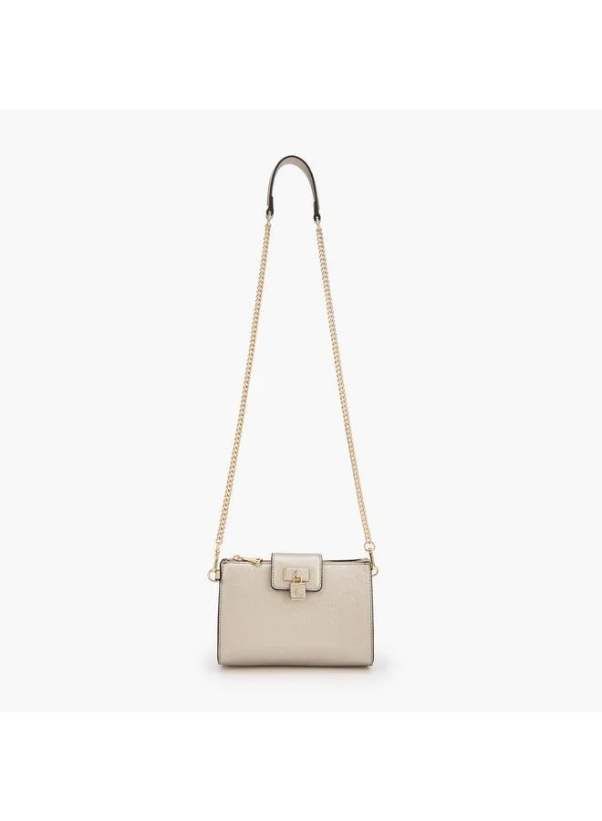 لو كونفورت حقيبة كروس بودي صلبة بحزام سلسلة قابل للفصل