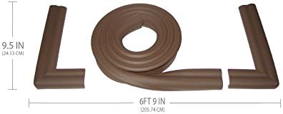 KidKusion Hearth Cushion  Made in USA  Brown  833 Ft of Padding  Child Safety Edge and Corner Guard Babyproof Fireplace Bumper - Image 4