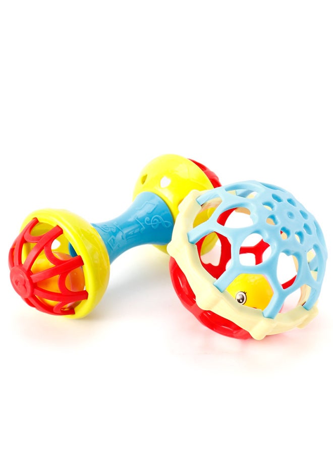 Baby Hand Grab Ball Infant Grasping Training Hand Shake Bell Newborn Touch Toy Boilable Water Baby Sensory Development Toy-Color:Color Soft Rubber Rattle Suit (opp Bag, Random Color) - Image 1