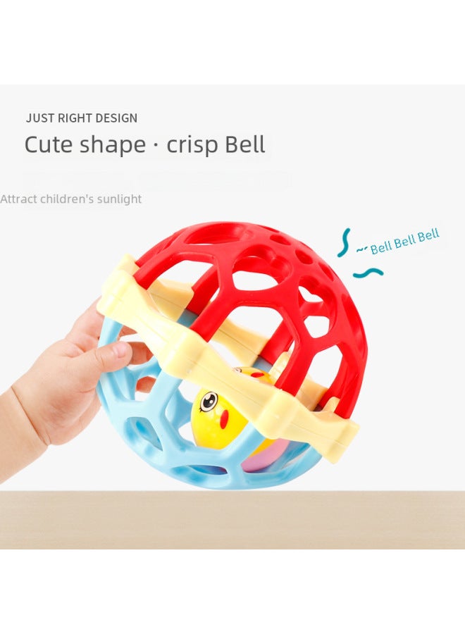 Baby Hand Grab Ball Infant Grasping Training Hand Shake Bell Newborn Touch Toy Boilable Water Baby Sensory Development Toy-Color:Color Soft Rubber Rattle Suit (opp Bag, Random Color) - Image 4