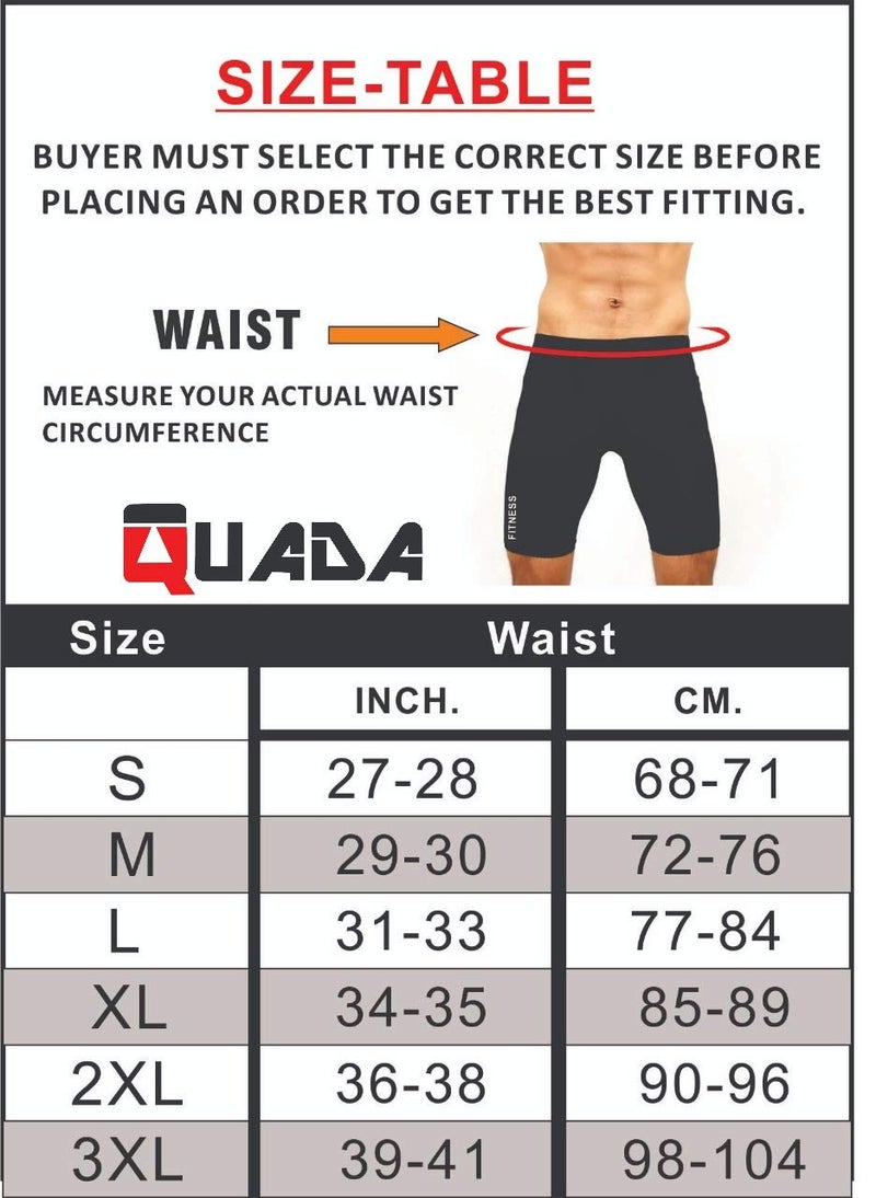 Quada Men's Compression Nylon Shorts Tights (Medium) - Image 3