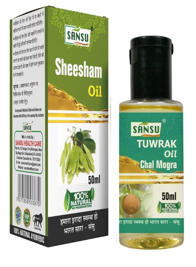 Sansu Seesam ka tel Natural Ayurvedic 50ml with Tuwrak oil 50ml (Pack of 2) - Image 1