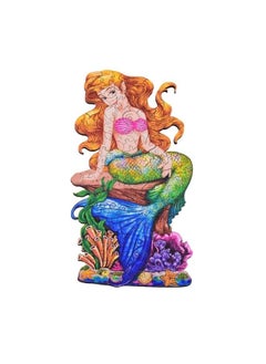 Life Full Wooden Jigsaw Puzzles, 3D Wooden Animals Shaped Puzzles, Best Gift for Adults and Kids DIY Puzzle Piece, Colorful Unique Shaped Mermaid Puzzles A4- 8.2 X 11.6in  - Image 5
