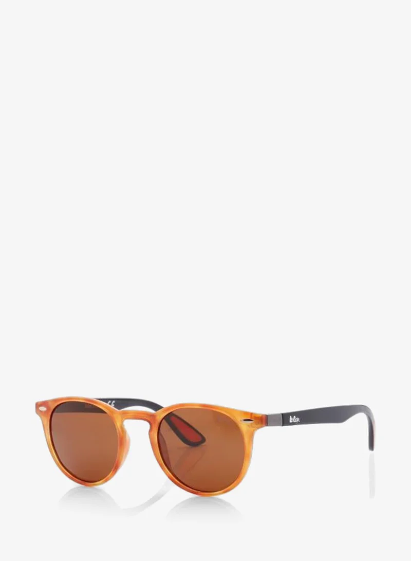 Lee Cooper Polarized Sunglasses Brown Frame Brown Tortoise Mirror Lens 48mm  - LC1216C02