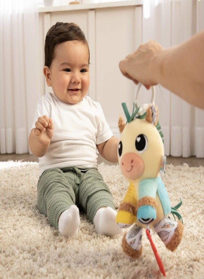 لاماز لعبة حصان كلايدزديل من لاماز كارسون، قابلة للتعليق على عربة الأطفال - ألعاب حسية للأطفال مع أصوات خشخشة ورنين - تتضمن مشبكًا للعب في عربة الأطفال أو مقعد السيارة - مناسبة للأطفال من عمر 0 شهر فما فوق - Image 4