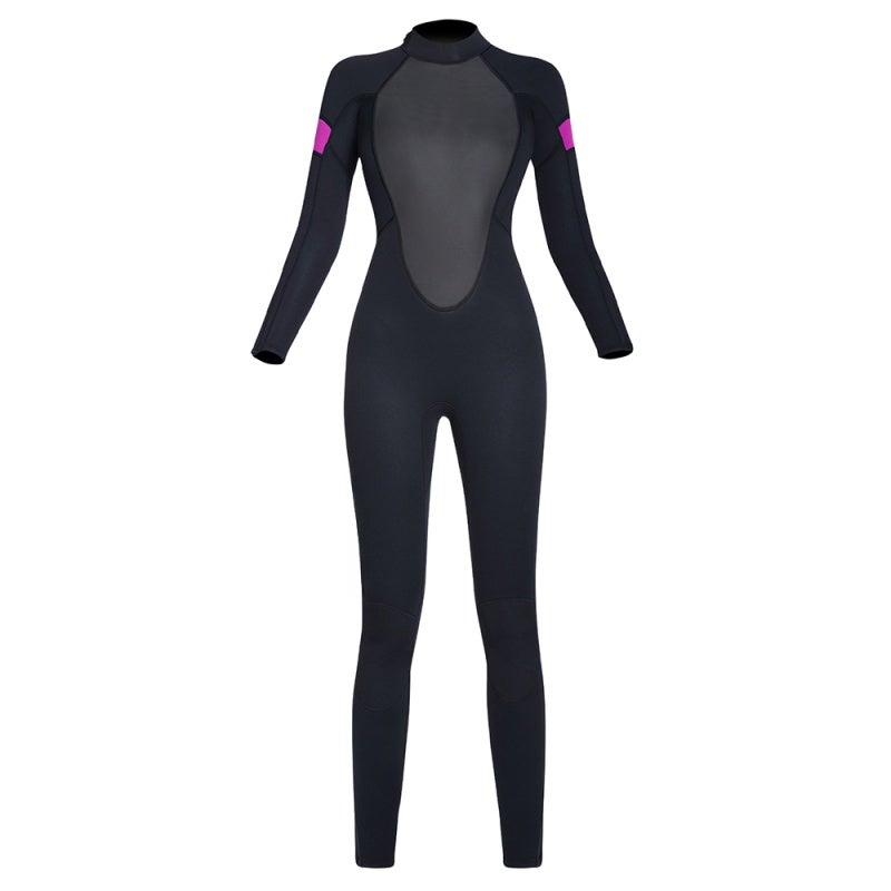 DIVE & SAIL بدلات غوص كاملة للجسم بسماكة 3 مم للرجال والنساء، بأكمام طويلة وسميكة لتدفئة معززة، لعشاق الغوص تحت الماء وركوب الأمواج والغوص الحر والسباحة الشتوية - Image 1