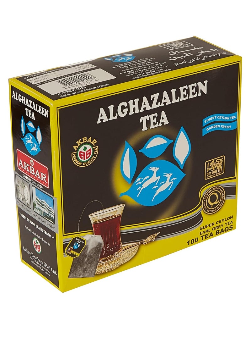 ALGHAZALEEN TEA BAGS EARL GREY 100PCS  - Image 1