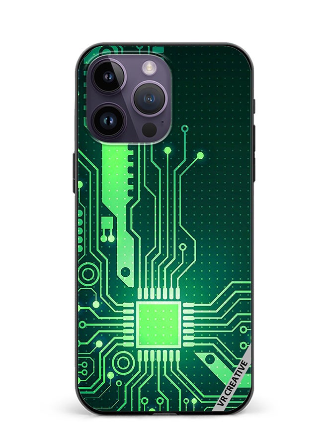 VR CREATIVE Protective Case Cover For Apple iPhone 16 Pro Max Circuit Design Multicolour