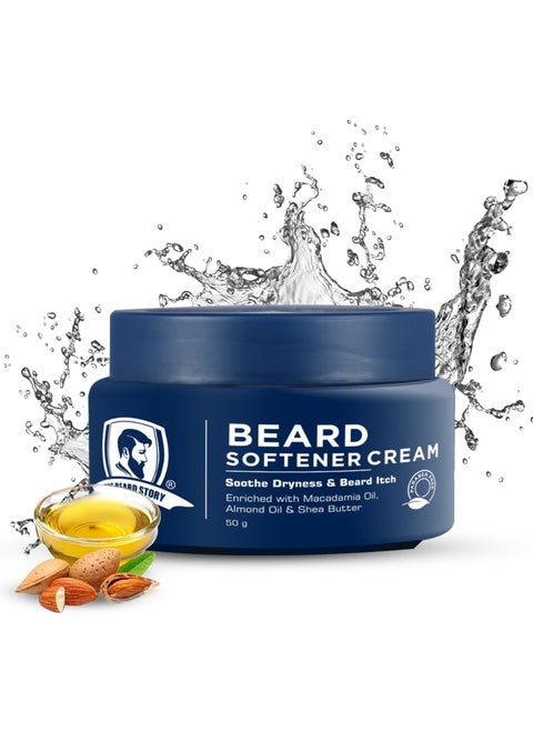 Beard Softener Cream for Men - Advanced Beard Range with Essential Oils Promotes Beard Growth, Reduces Itchiness, and Adds Shine 50g
