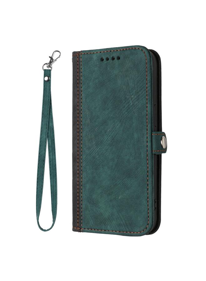 Case For Honor X5b / X5b Plus Global Side Buckle Double Fold Hand Strap Leather Phone Case