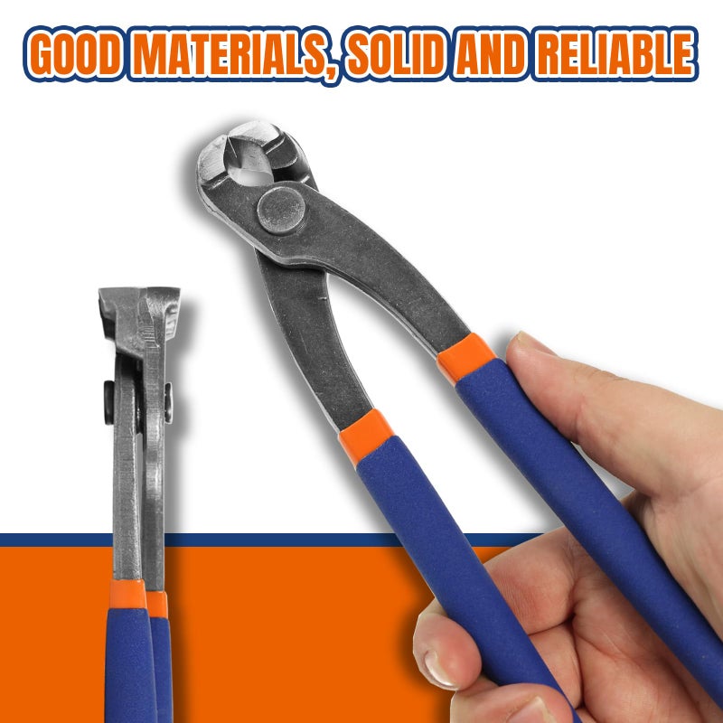 WADFOW Nail Puller,Pliers,End Cutting Pliers, Carpenter Pincer Tool,Ear Clamp Nail Puller Pliers for Pulling Nails or Cutting Wires,2 PCS Pliers Set, 9" and 10",WPS8302, Blue - Image 5