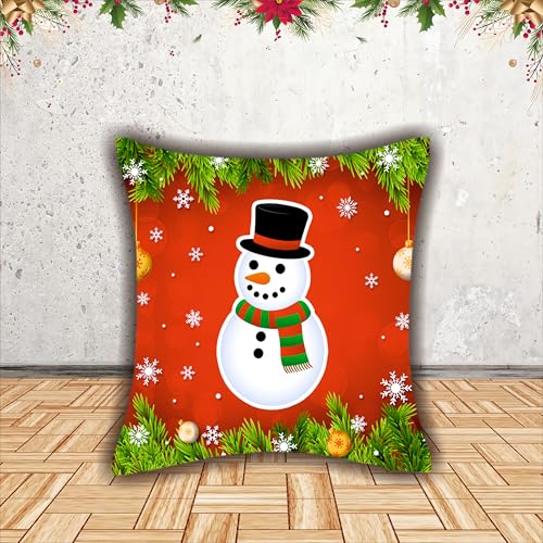Party Baazaar Christmas Cushion Cover Set of 6 | Velvet Finish Decorative Cushion Covers for Sofa & Living Room | Merry Christmas Festive Pillow Covers for Home Décor (16x16 Inches, Multicolor) - Image 5