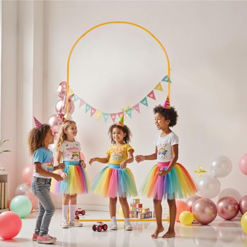 Vincidern 6.6 FT Wedding Arch Backdrop Stand for Parties, Balloon Arch Stand, Wedding Arches for Ceremony, Metal Arch Backdrop Stand for Bridal Baby Showers, Birthday Party Decoration Door Frame Gold - Image 3
