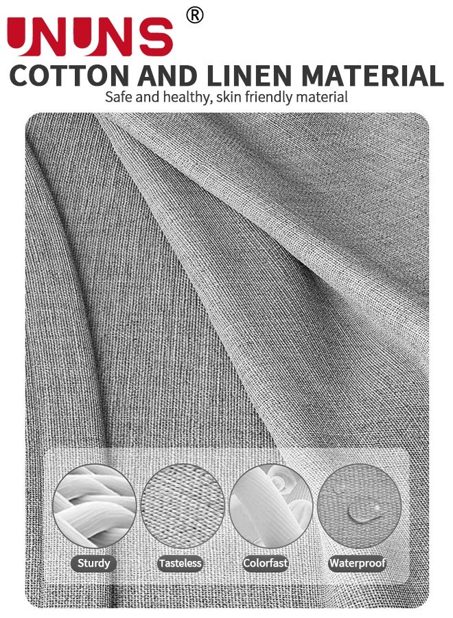 UNUNS 2pc Fabric Storage Bins,Wardrobe Clothes Organizer with 7 Compartments and Upgraded Faux Leather Handle for Clothes Jeans Underwear,Clothes Organizer Boxes for Home Bedroom Office,45X25X18CM - Image 3