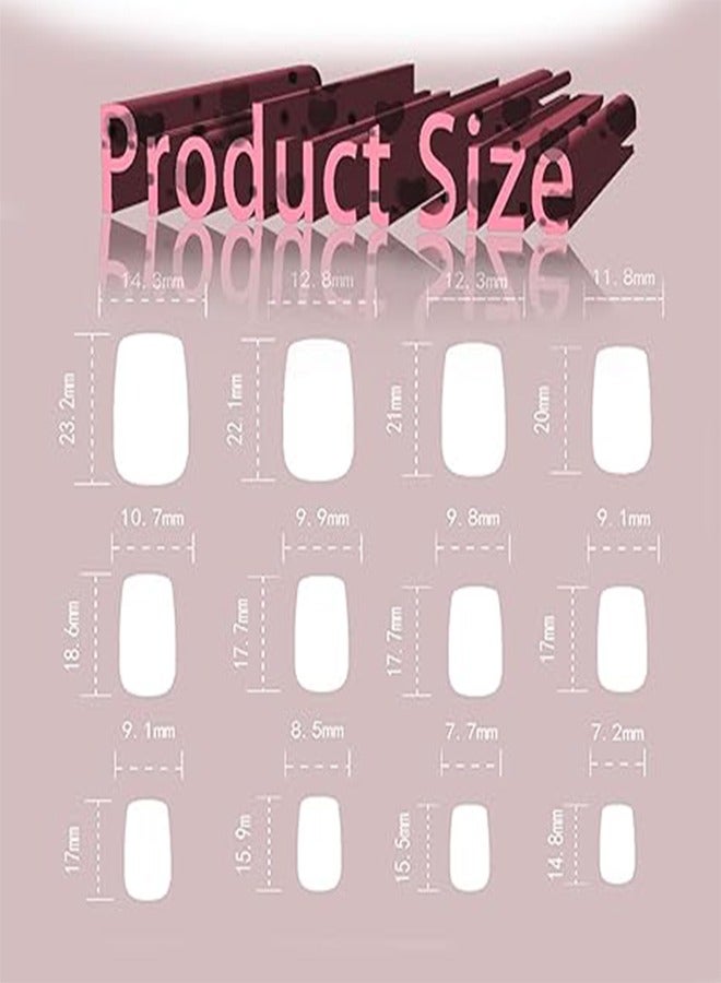Generic 24-Pack Reusable Artificial Fake Nails for Women and Girls Decorative Gold Glitter Stripe Nail Art Fake Nails Cow Pattern Wearable Nail Nails Black Solid Color Nail Patch  - Image 5