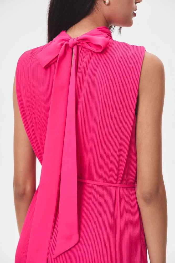 Tenda Pleated Mockneck Dress