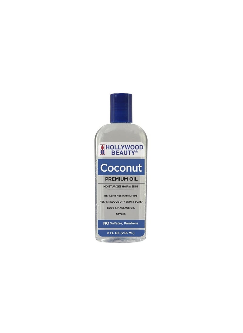 Hollywood Beauty Hollywood Beauty Coconut Oil Moisturizes Hair  Skin 8 OzPack of 2 