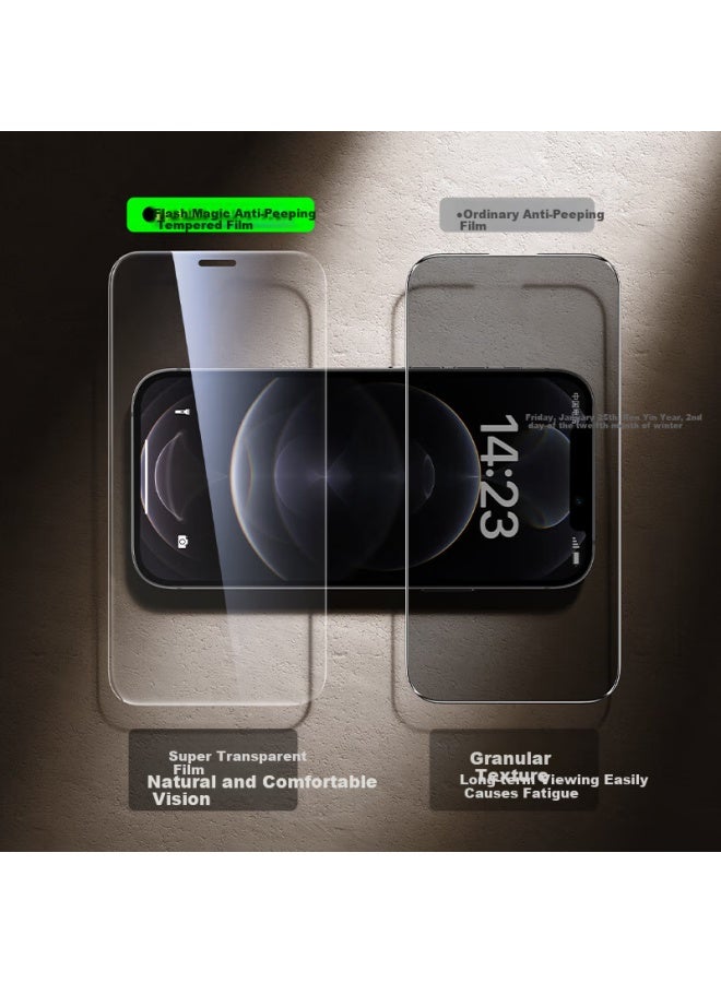 Smartdevil Privacy Screen Protector For Iphone 12/12 Pro, Anti-peeping Tempered Glass Film, Dust-free Installation, Bubble-free, Shatterproof, Anti-fingerprint, 1 Piece - Image 2