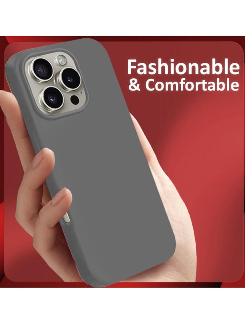 Liquid Silicone Protective Case for iPhone 16 Pro with Microfiber Lining - Image 4