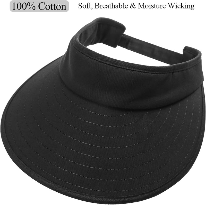 CAMOLAND Sun Visor Hats Women Large Brim Summer UV Protection Beach Cap - Image 2