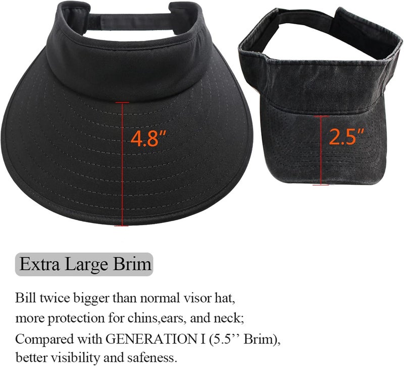CAMOLAND Sun Visor Hats Women Large Brim Summer UV Protection Beach Cap - Image 4