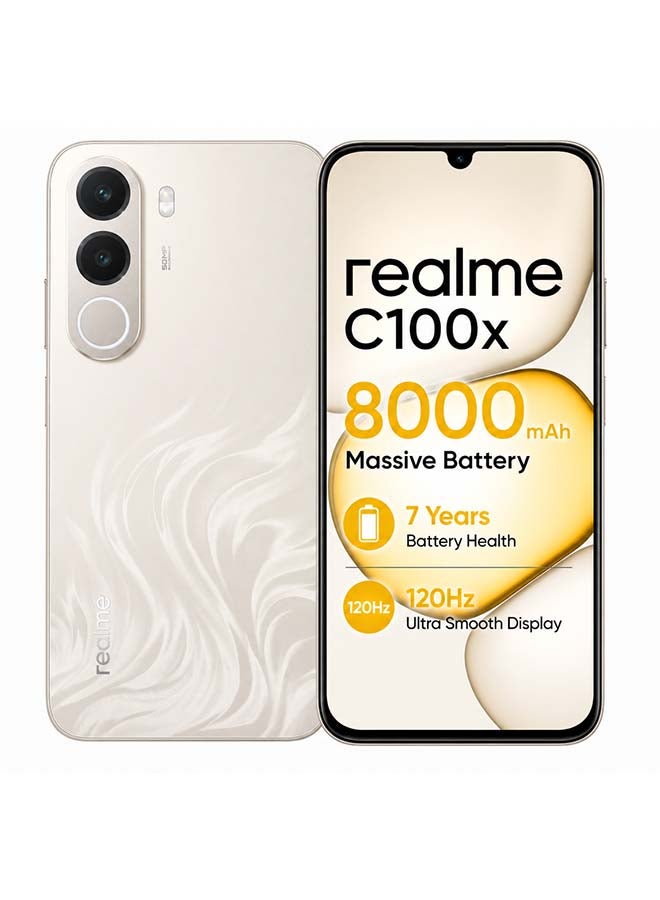 realme C100x 4G Dual SIM Golden Coast 4GB RAM 256GB - International Version - Image 1
