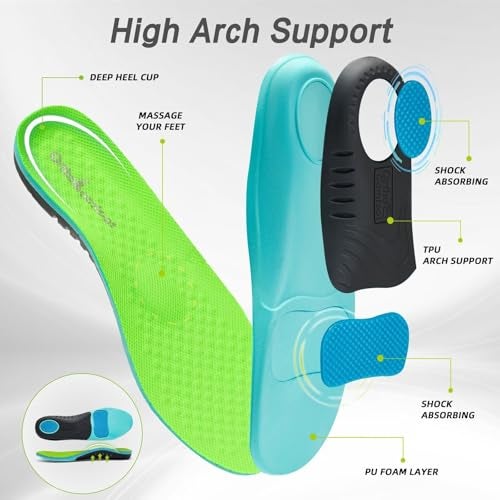 OrthoComfoot أحذية نسائية طبية سهلة الارتداء: أحذية مريحة ذات قوس ناعم، أحذية قماشية للمشي مع دعم للقوس باللون الرمادي والليموني، مقاس 8 - Image 5